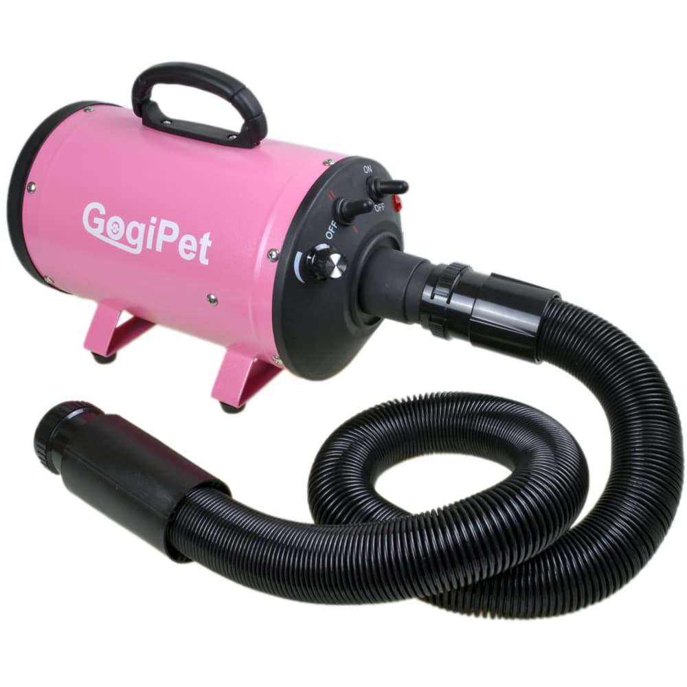 Secador para perros Poseidon GogiPet rosa con velocidad variable y calefacción