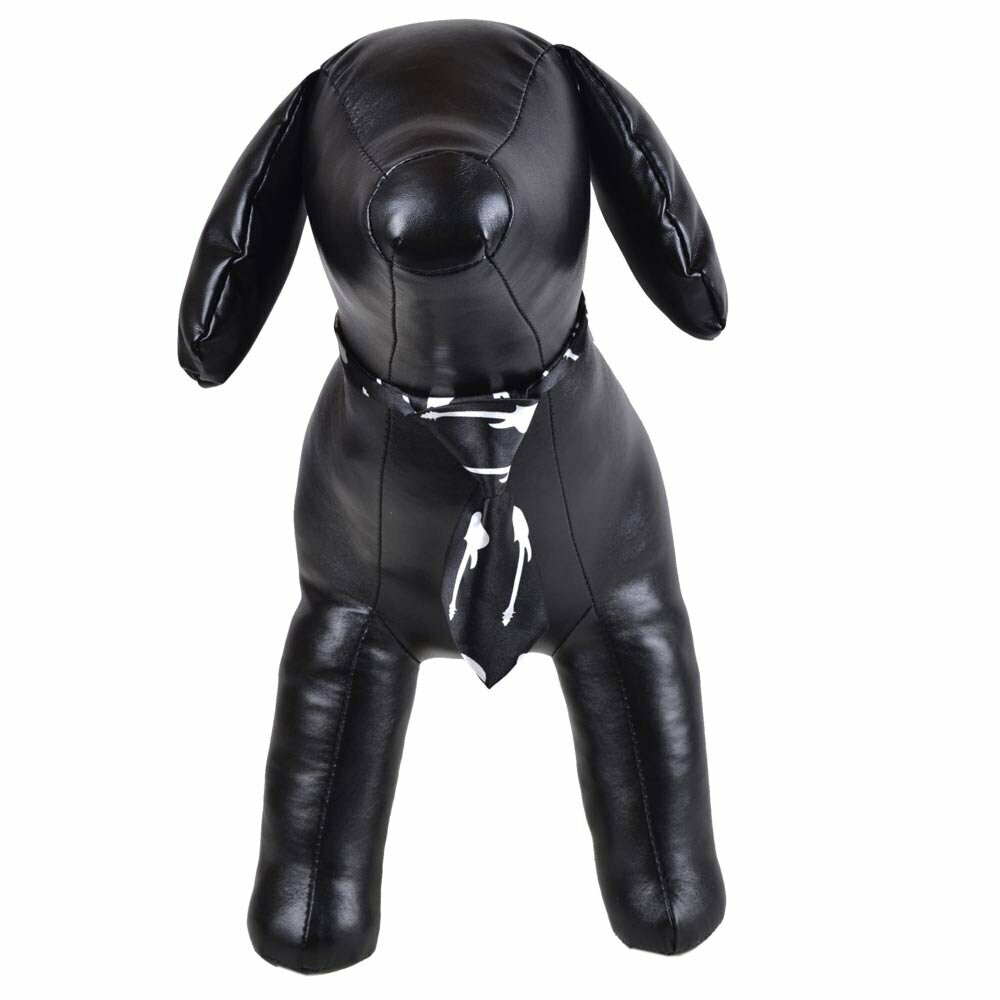 Corbata negra para perros y gatos, grandes y pequeños con guitarras eléctricas