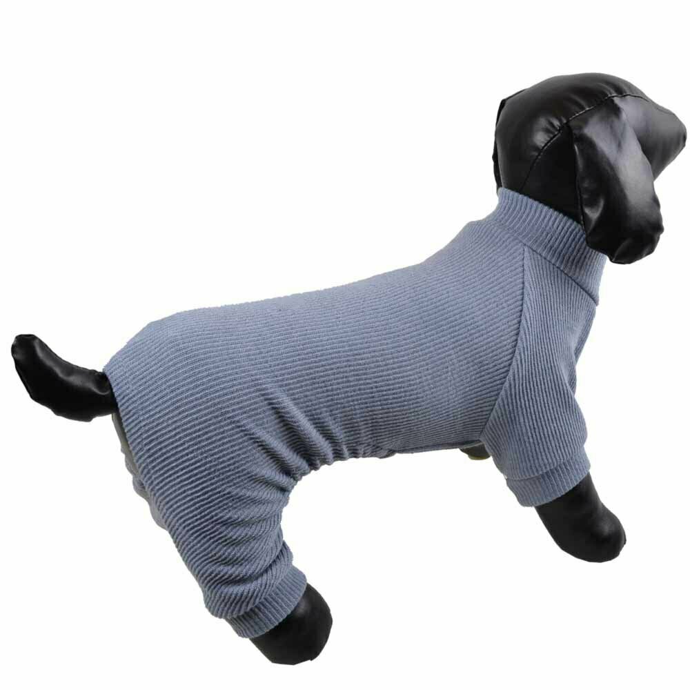Mono cálido de punto para perros de GogiPet, gris azulado