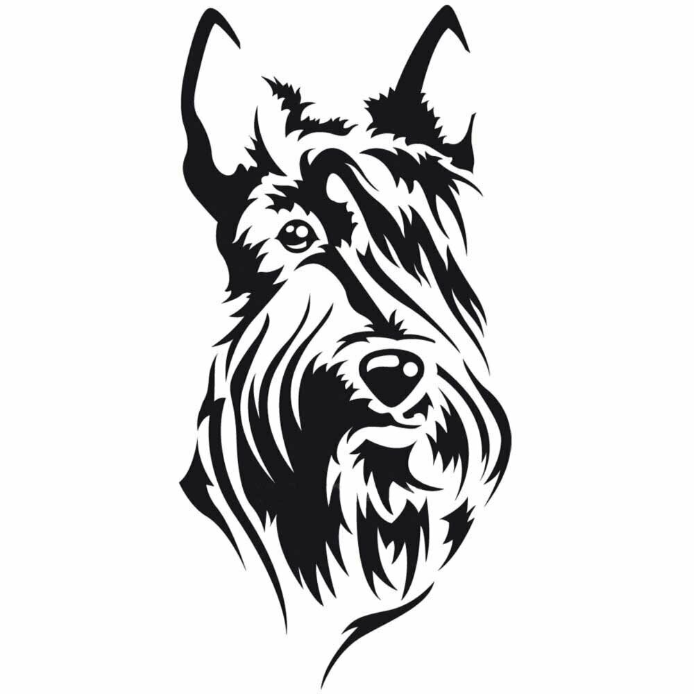 Pegatina canina de Terrier escocés para la peluquería y el coche