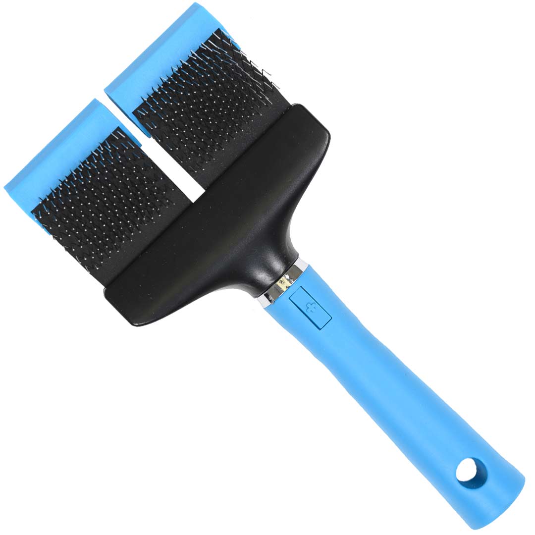 Flex Groom Profi Multibrush Doble - Cepillo flexible Mega Pet para pelaje denso y grueso