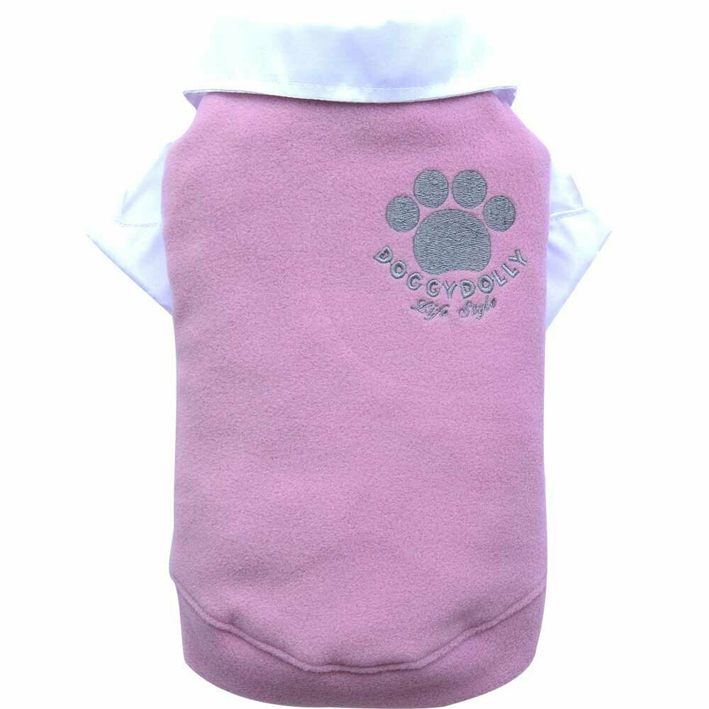 Suéter para perros pequeños de forro polar DoggyDolly, rosa