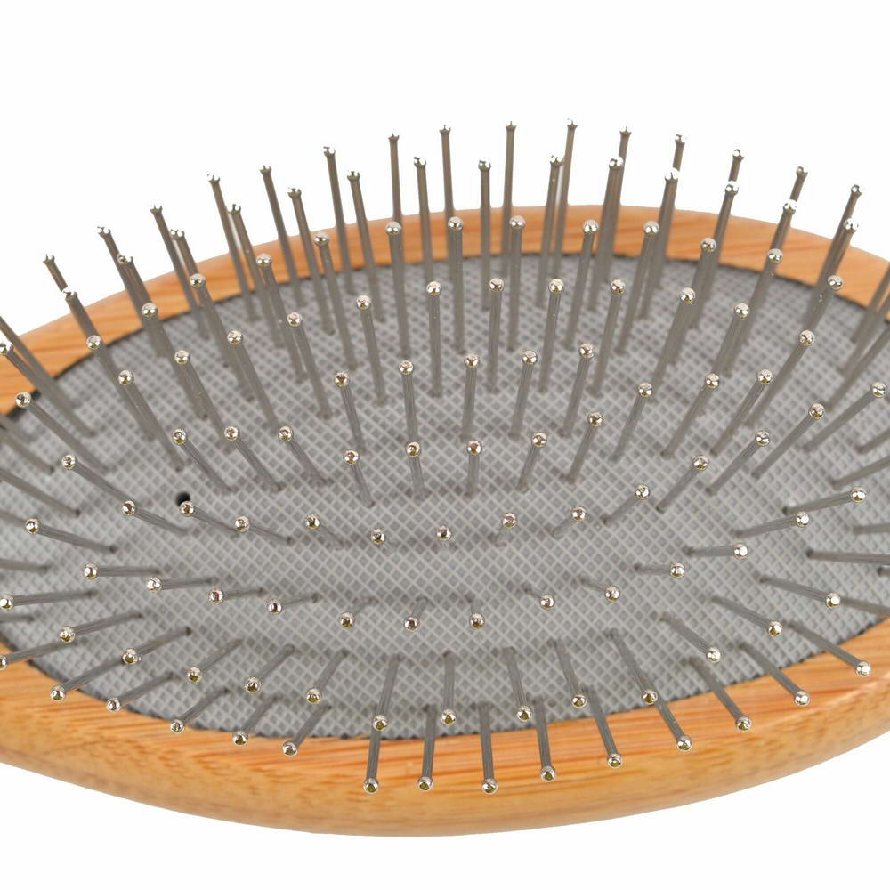 Maxi Pin Cepillo de bambú para animales con púas metálicas