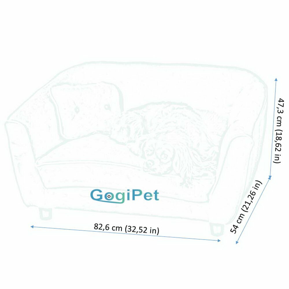 Dimensiones del sofá para mascotas GogiPet® modelo Relax