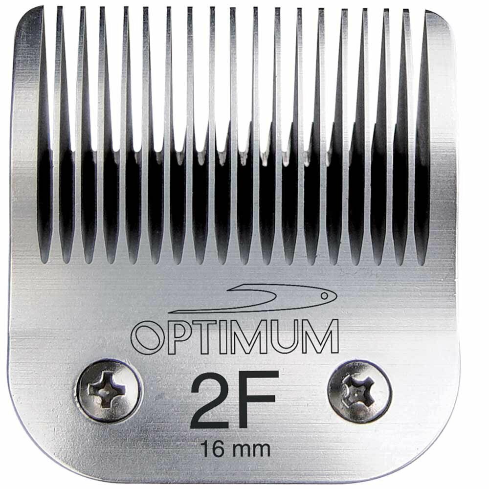 Cuchilla Optimum Snap On Size 2F de 16 mm.
para  Oster, Andis, Wahl Moser, Heiniger, Optimum y muchas otras cortapelos