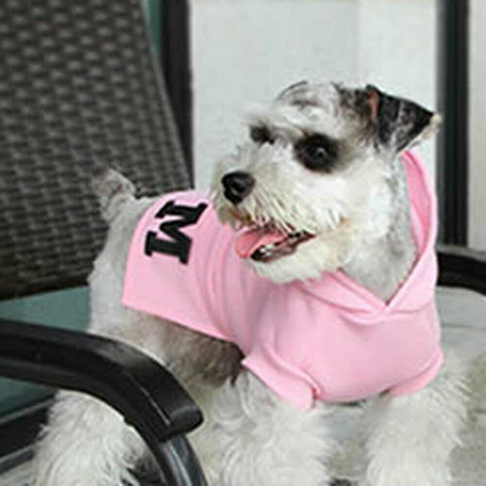 Sudadera deportiva para perros con capucha, rosa