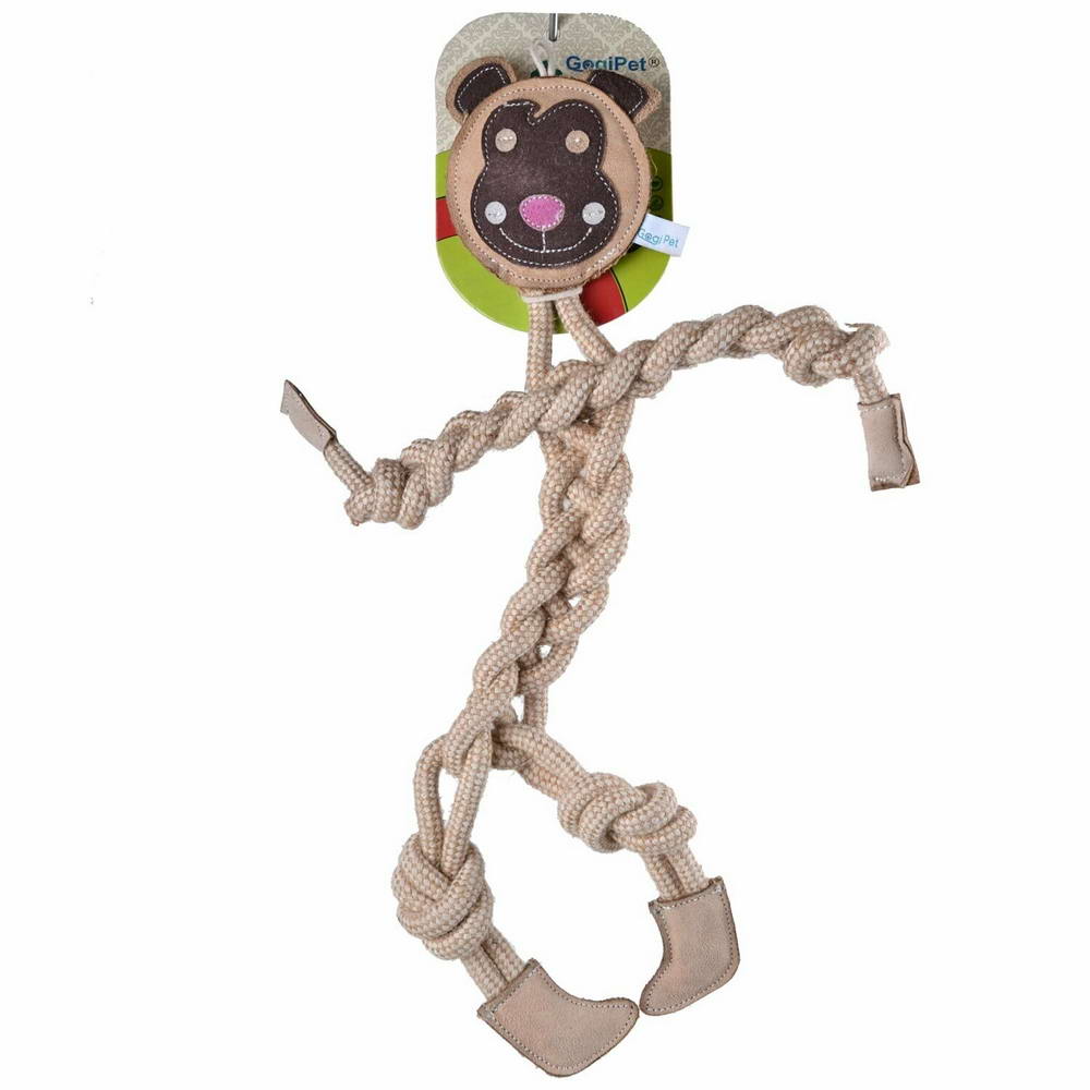 Mono de soga como mordedor para perros de fibras naturales - 60 cm.