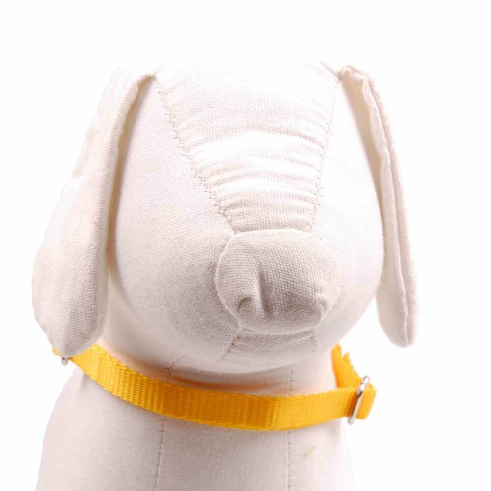 Collar para perros de nylon resistente amarillo con cadena - Súper económicos en Onlinezoo. Reflectante.