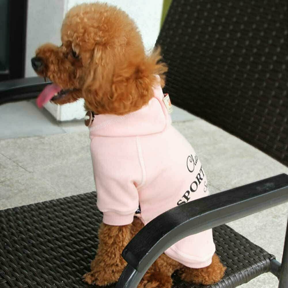 Sudadera rosa y cálido para perros Premium de GogiPet con capucha