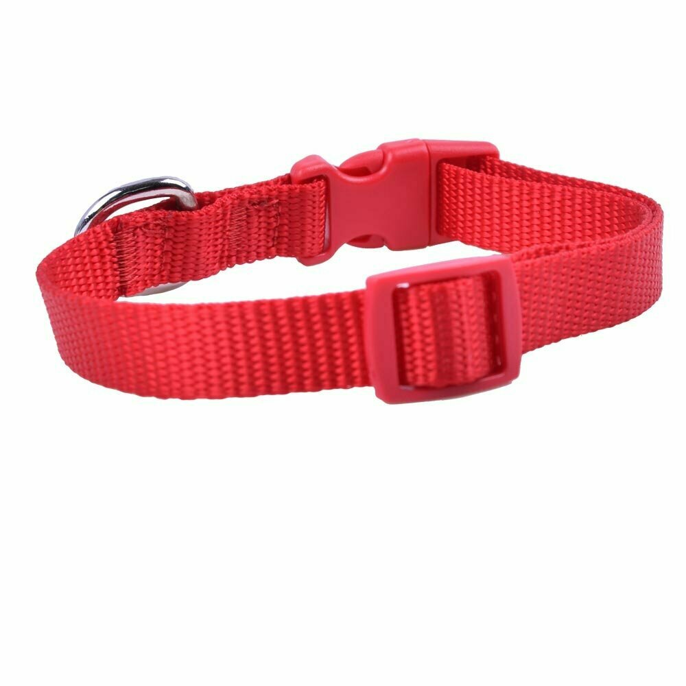 Collar para perros de nylon robusto y ajustable Super Premium de GogiPet®, rojo