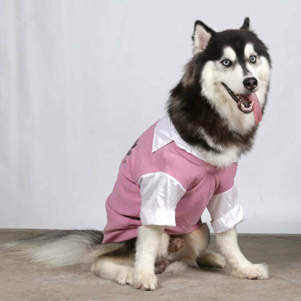 Suéter rosa para perros grandes de forro polar de DoggyDolly BD062