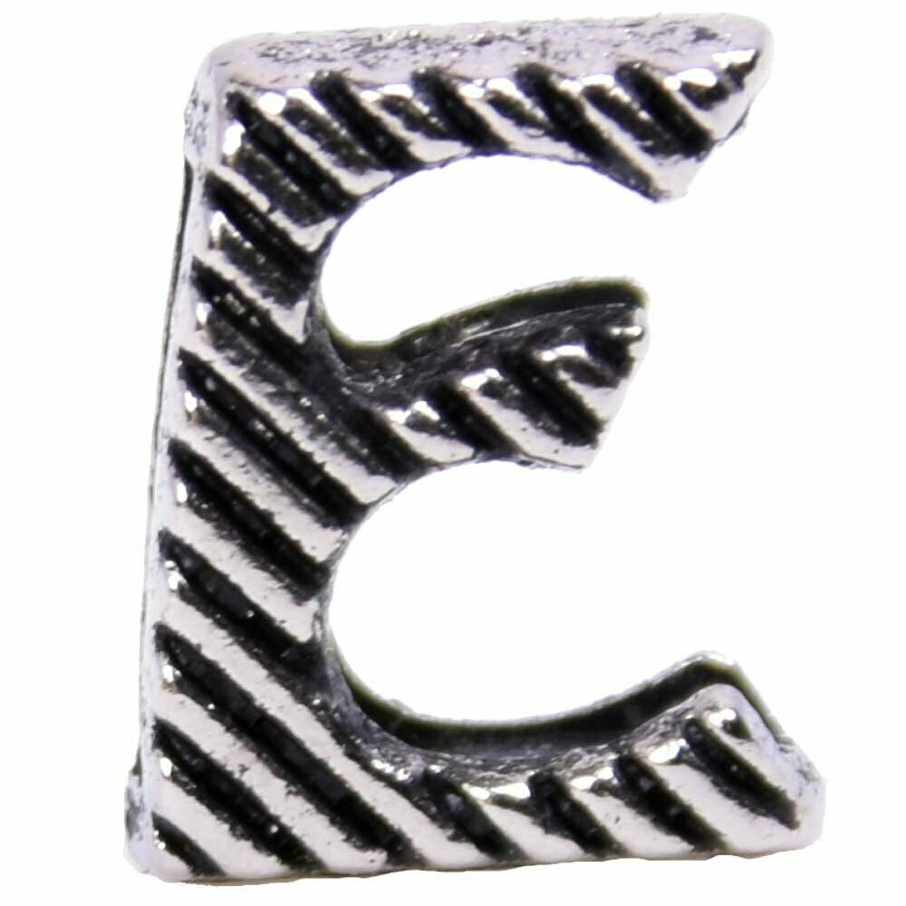 Letra E de metal de 10 mm., para crear collares personalizados