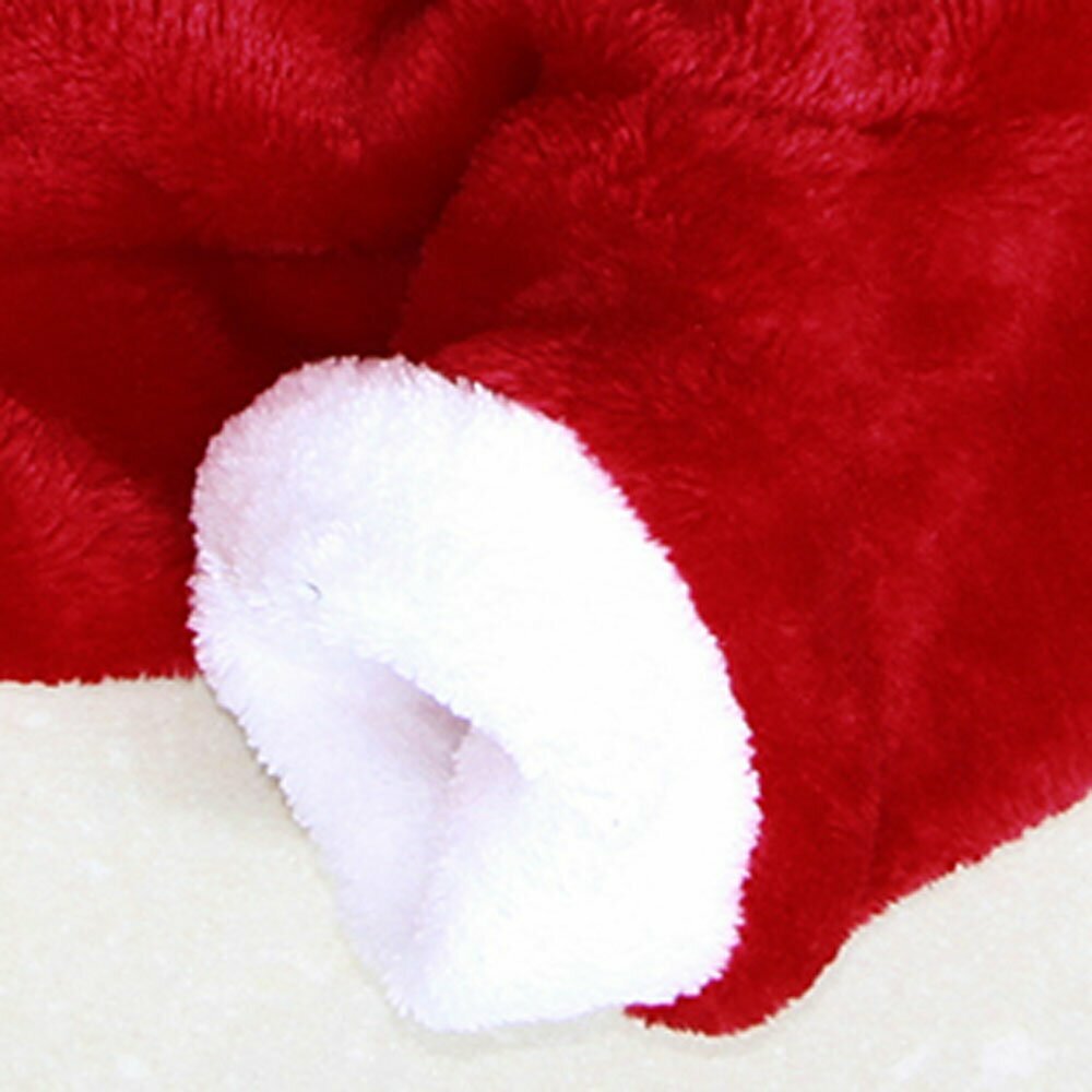 Mono navideño de algodón para perros de GogiPet, rojo con puños suaves en las mangas