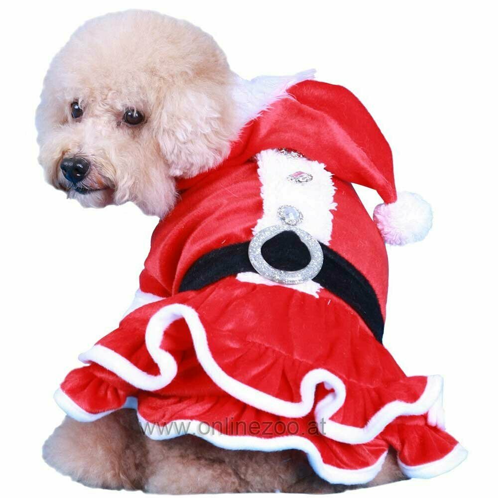Abrigo rojo navideño para perritas grandes de DoggyDolly - Ropa para perros grandes BD205