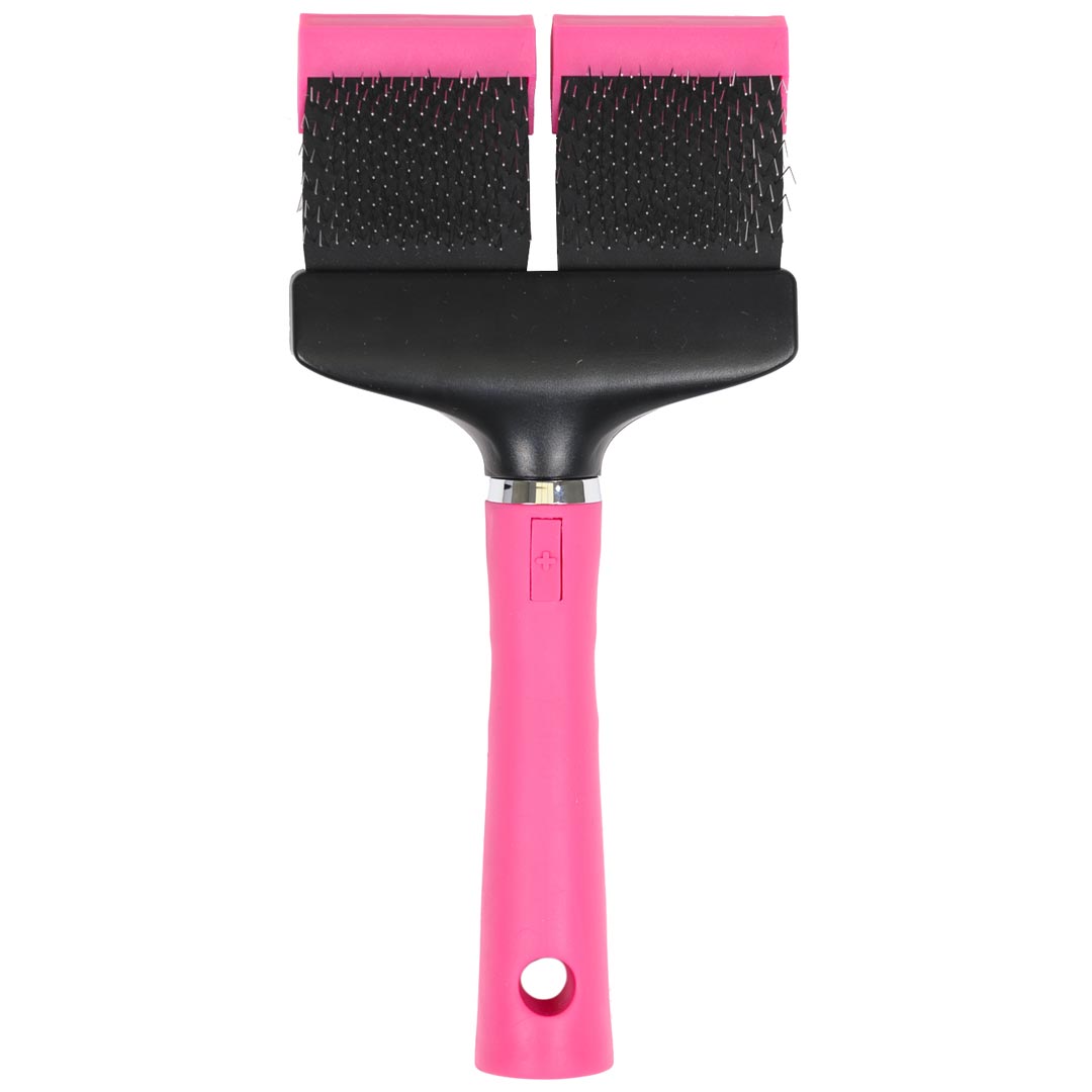 Flex Groom Profi Multibrush Doble - Cepillo Slicker para pelaje suave y fino