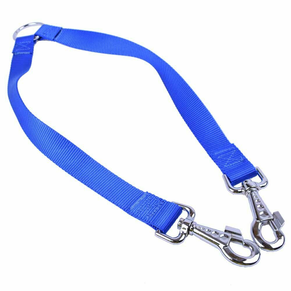 Acople doble para perros de GogiPet® Super Premium azul