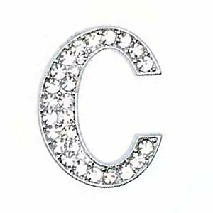 Letra C de 32 mm, con 27 piedras de strass - para crear collares personalizados