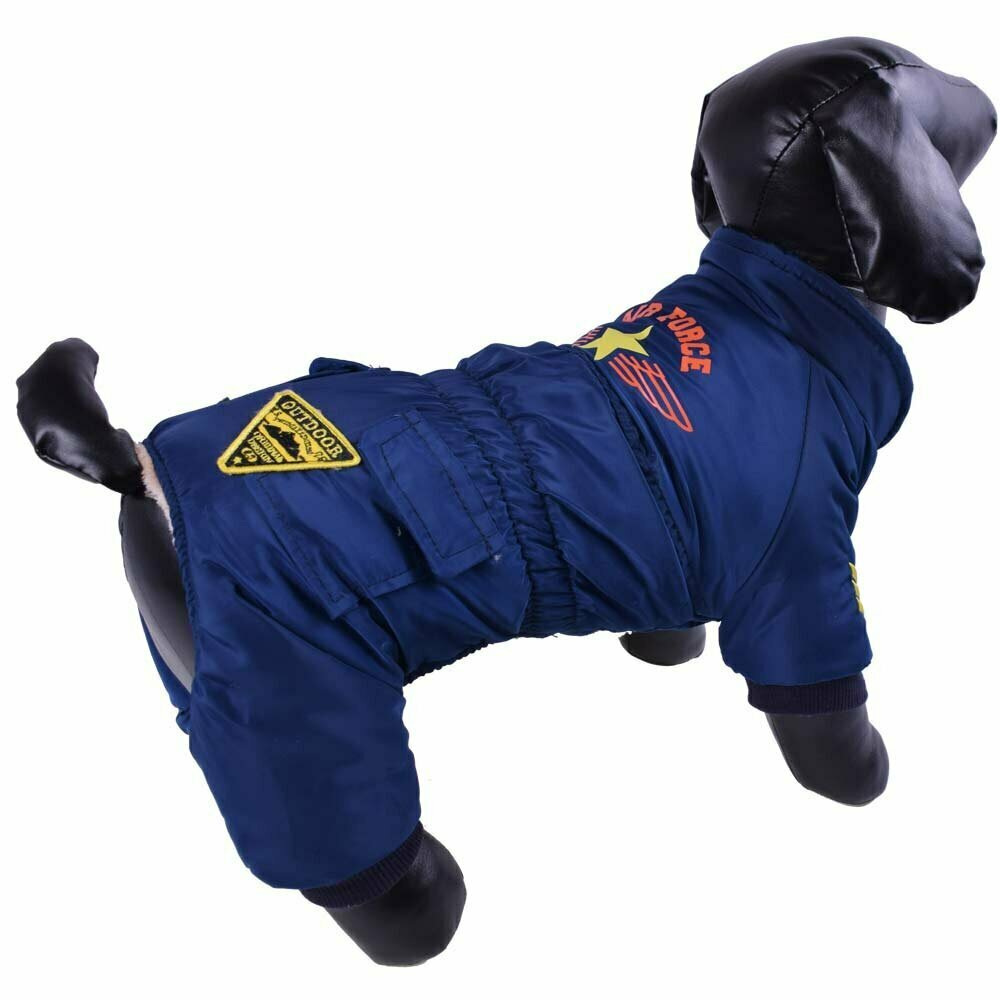 Mono cálido para perros "Air Force", azul marino