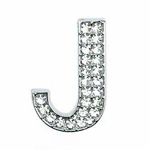 Letra J de 32 mm, con 25 piedras de strass - para crear collares personalizados