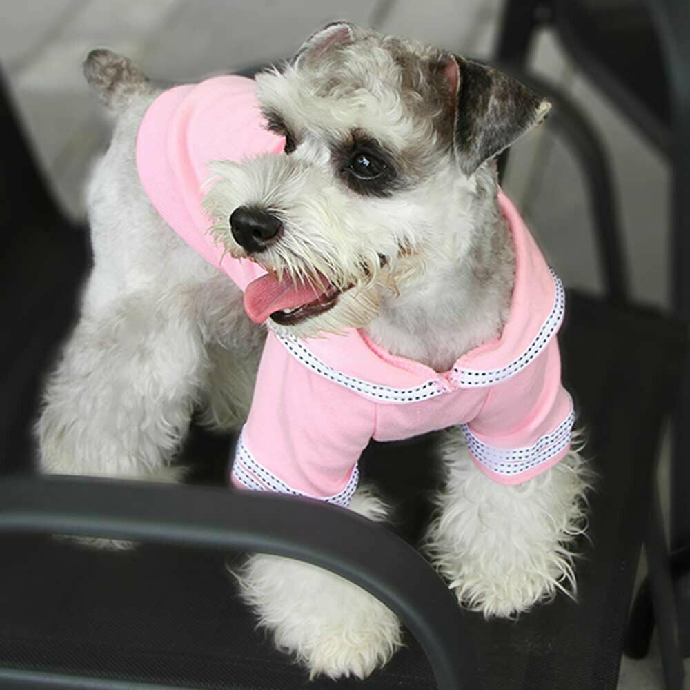 Chaqueta rosa y cálida de algodón para perros "Best Sailor"