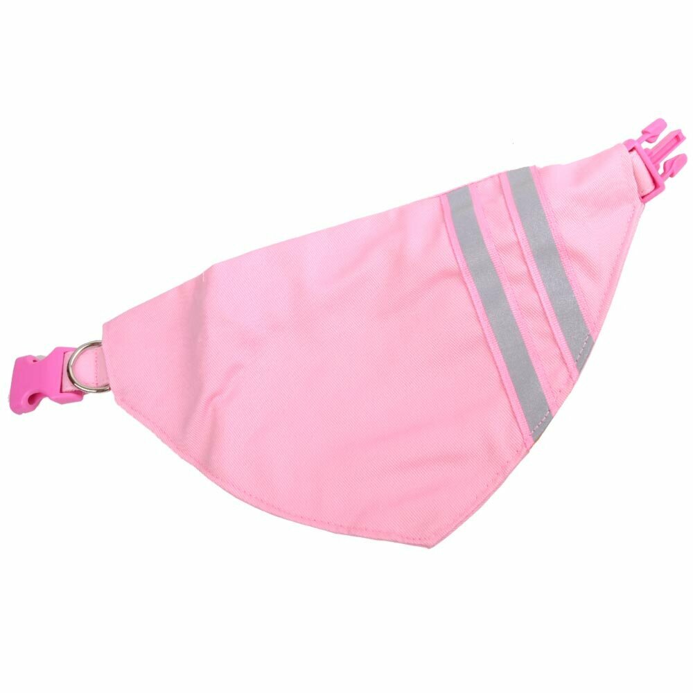 Pañuelo triangular para perros rosa.