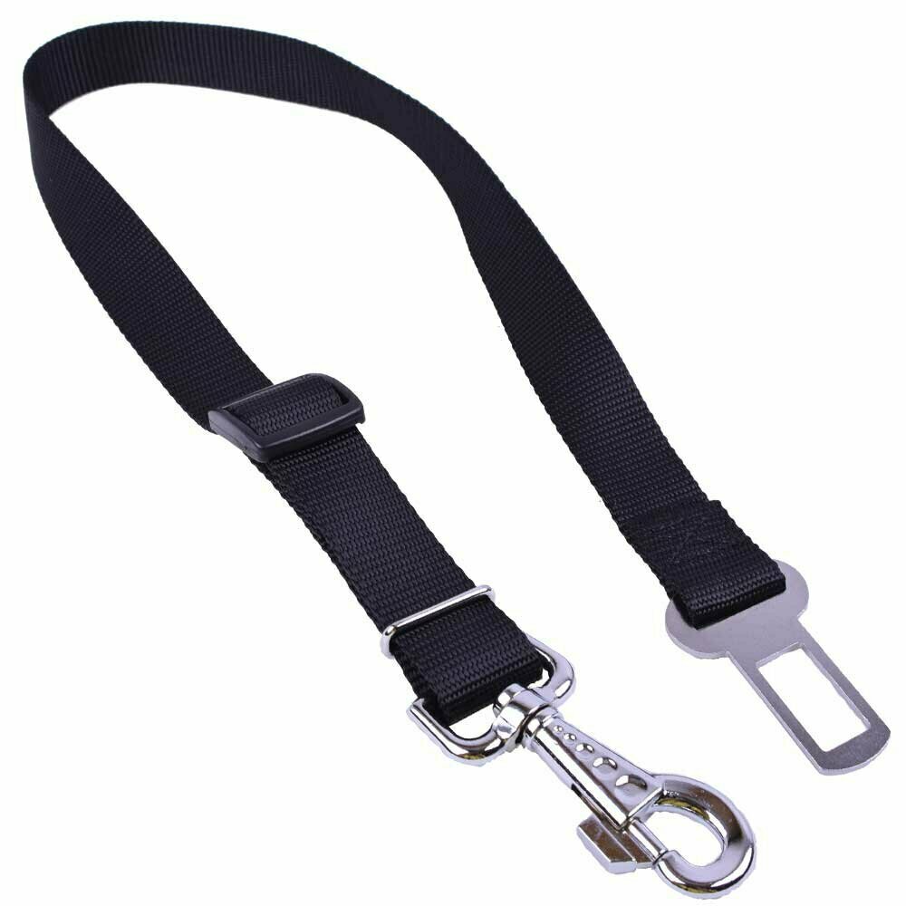 Cinturón de seguridad para perros ajustable negro de GogiPet