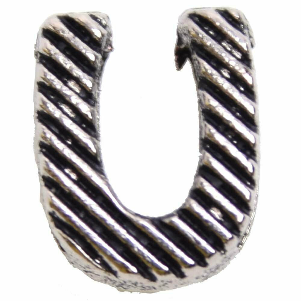 Letra U de metal de 10 mm., para crear collares personalizados
