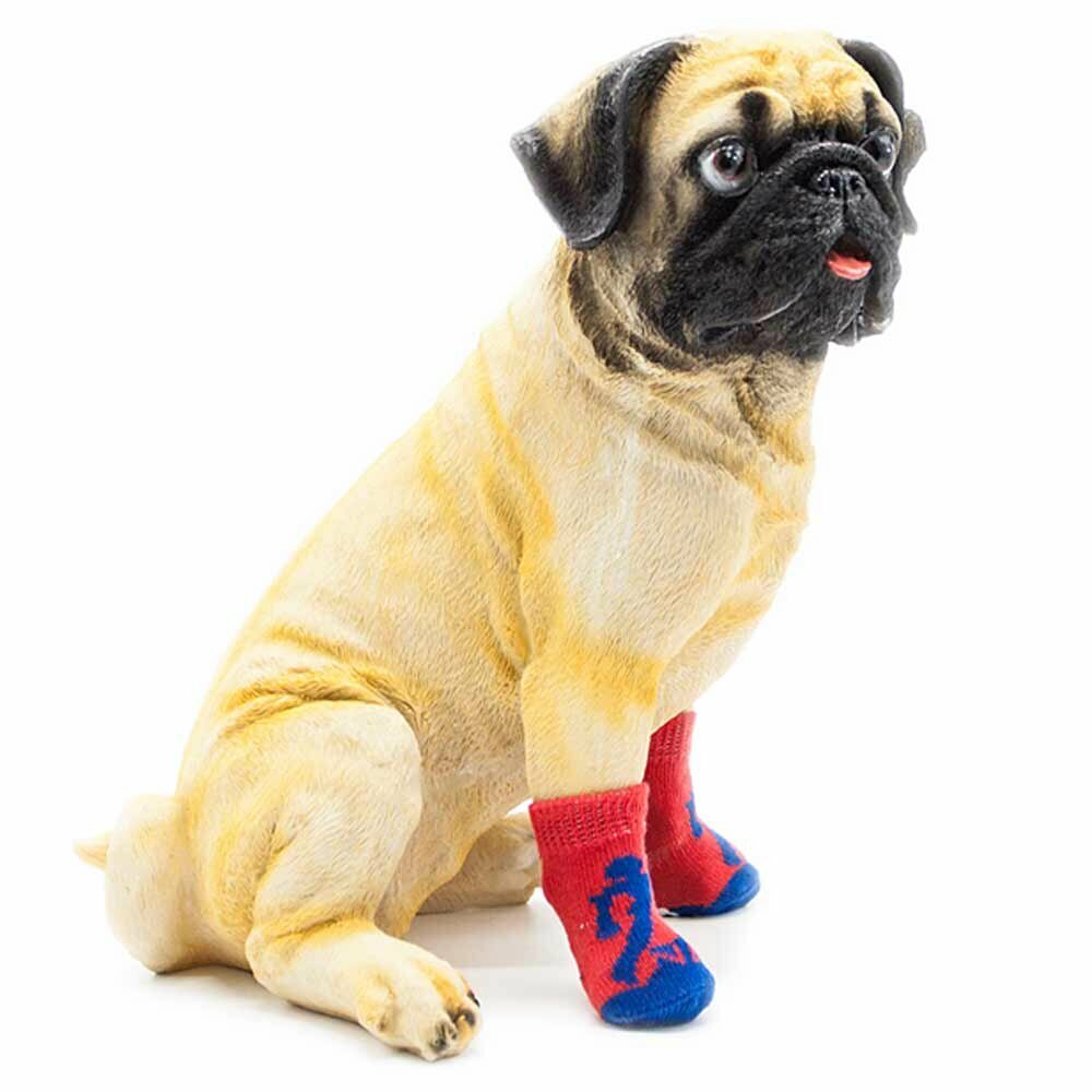 Calcetines antideslizantes para perros GogiPet, NBA rojo-azul, alta calidad