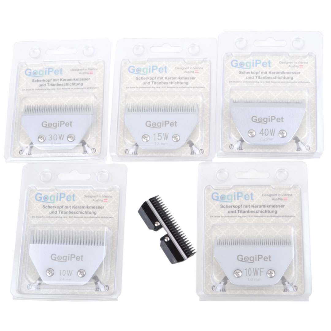 Cuchillas de repuesto para cabezales de afeitado GogiPet 10W, 10WF, 15W, 30W und 40W (SnapOn-Clip)