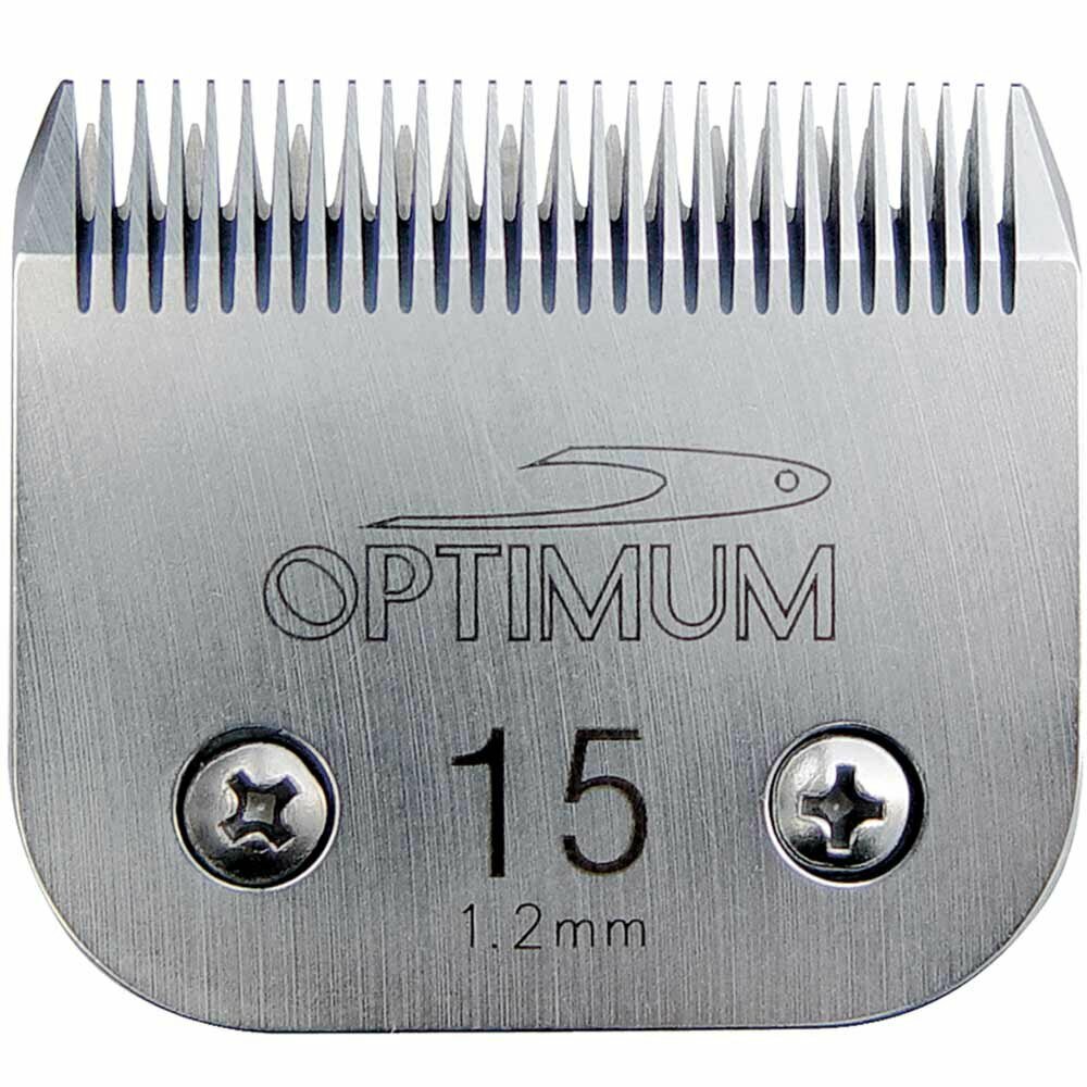 Cuchilla Snap on Optimum #15 de 1,2 mm altura de corte para: Oster, Andis, Moser, Heiniger, Optimum y otras cortapelos.
